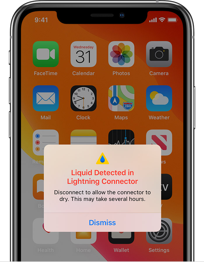 平乡苹果手机维修分享iPhone 12 在充电时出现 “闪电接口检测到液体”的提示怎么办 